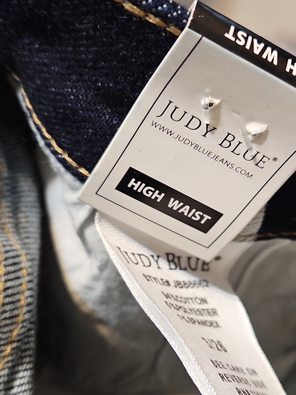 Judy Blue Dark Denim Star-Print Flare Jeans - Picture 11 of 12